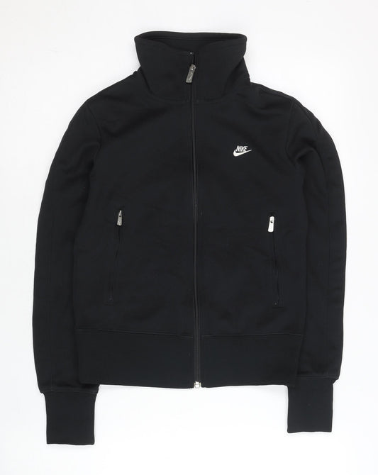 Nike Womens Black Small Track Jacket Full Zip Sportswear