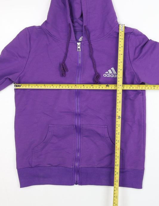 Adidas Womens Purple Full Zip Hoodie Sweatshirt XL