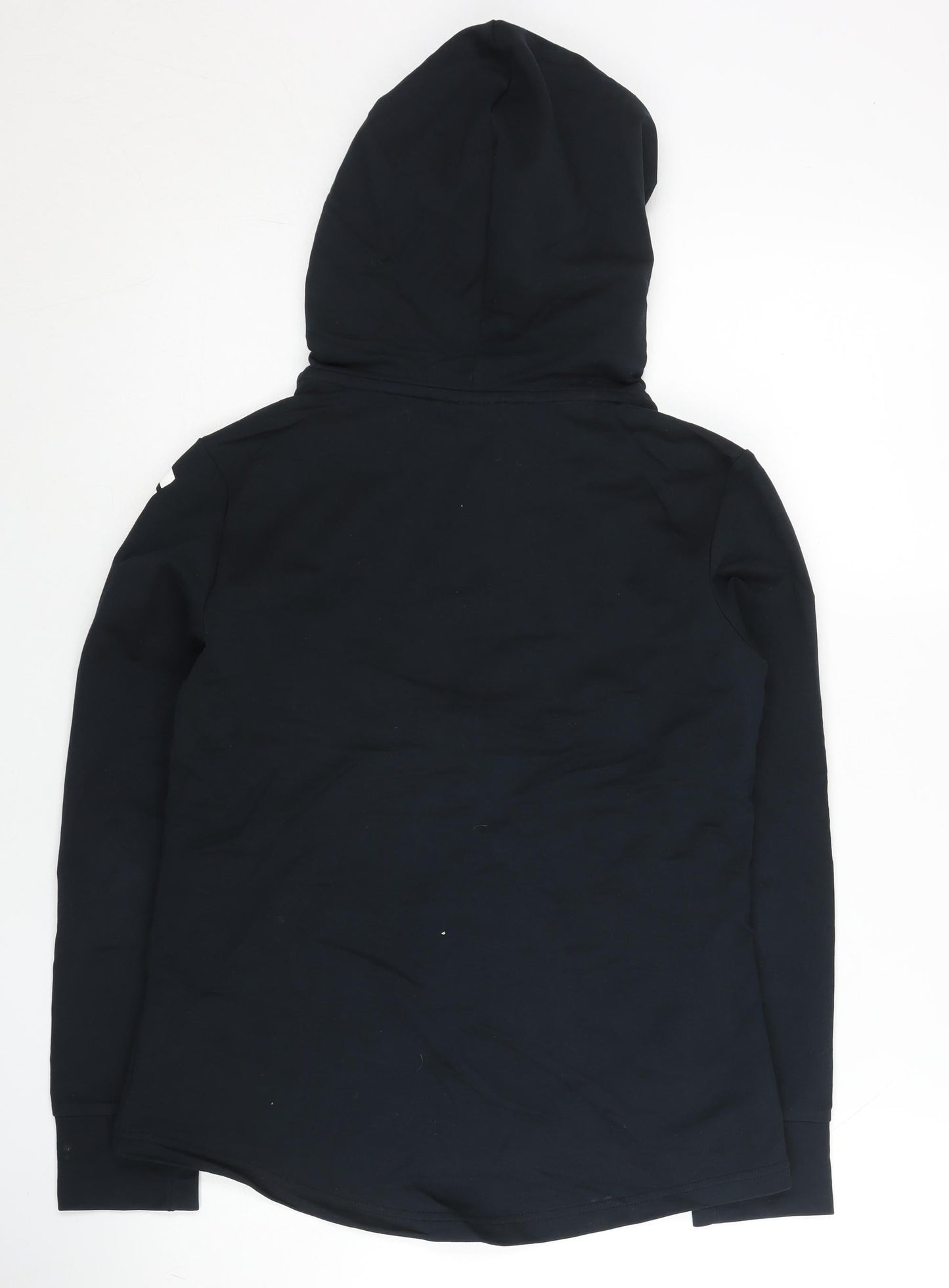 Puma Womens Black Full Zip Hoodie Sweatshirt Size M Cotton Blend