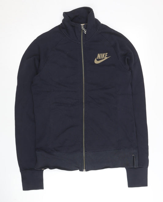 Nike Women’s Black Large Track Jacket Sportswear Full Zip Cotton