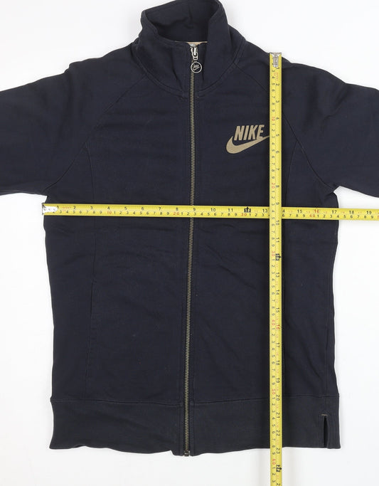 Nike Women’s Black Large Track Jacket Sportswear Full Zip Cotton