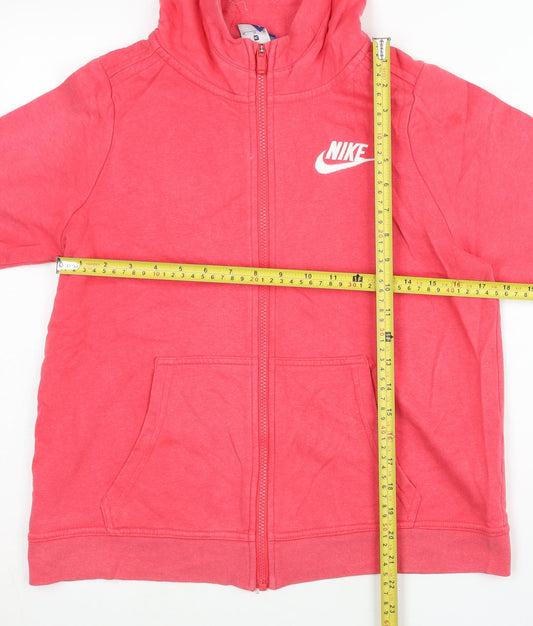 Nike Women’s Pink Full Zip Hoodie XL Cotton Blend Logo