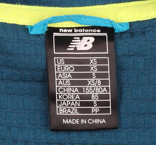 New Balance Womens Blue XS Track Jacket Lightweight Running