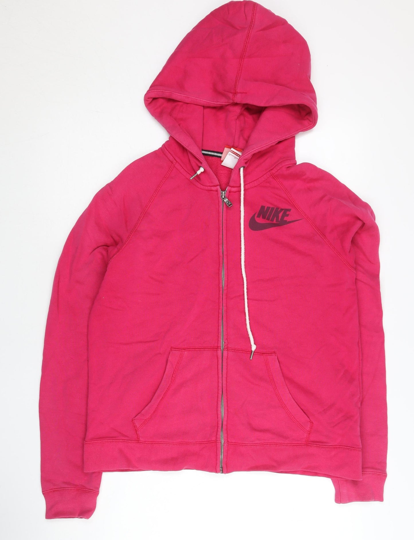 Nike Women’s Pink Full Zip Hoodie Sweatshirt XL Cotton Blend