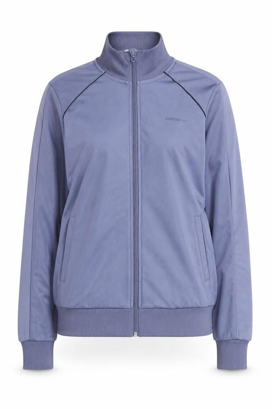 Adidas Women Blue Track Jacket UK 10 Full Zip Sportswear