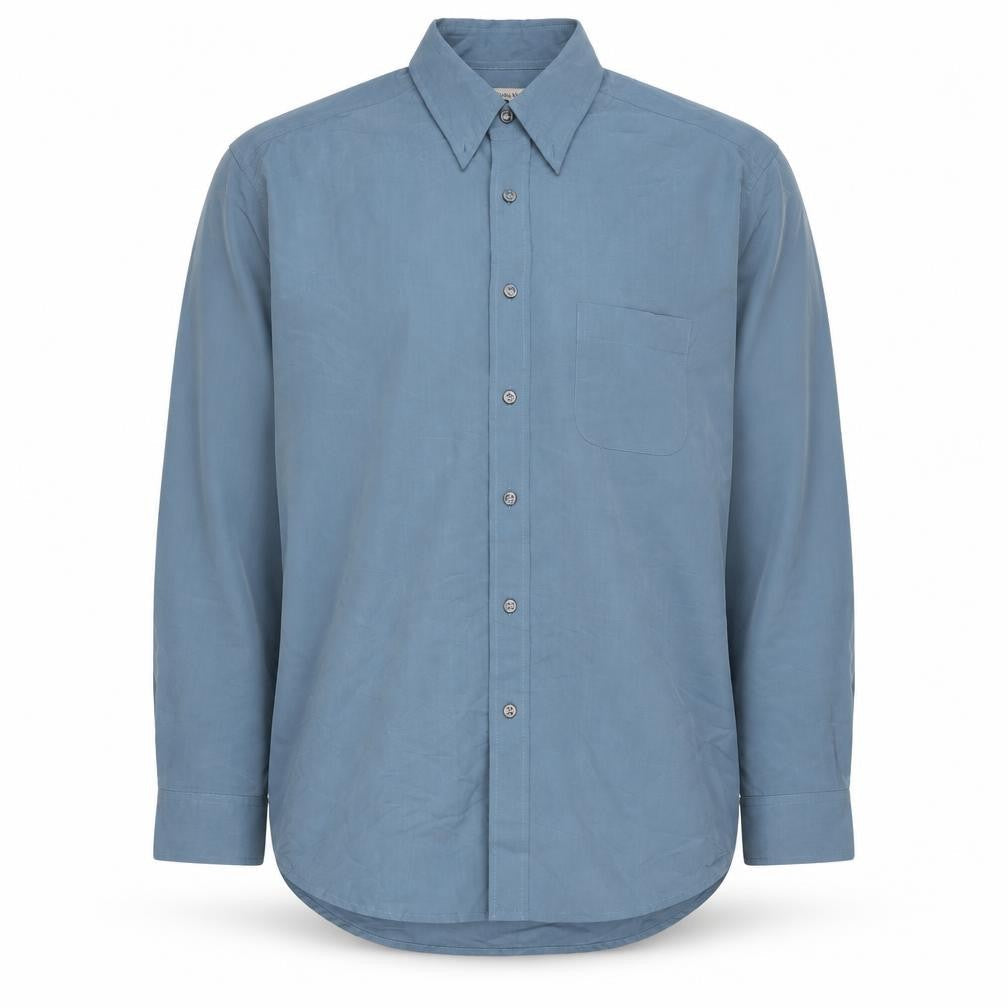 Jonathan Adams Mens Blue Short Sleeve Modal Blend Button-Up Shirt Size M