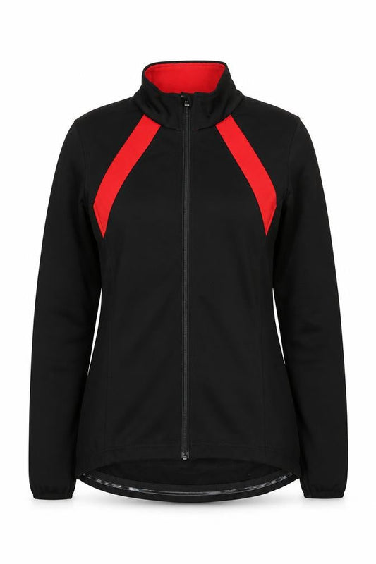 Crane Womens Black Size 10 Slim Fit Cycling Track Jacket Reflective