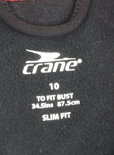 Crane Womens Black Size 10 Slim Fit Cycling Track Jacket Reflective