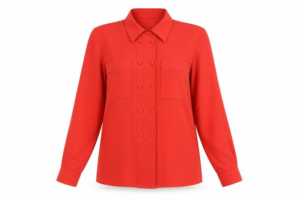 Womens UK Size 8 Alexon Red Polyester Button-Up