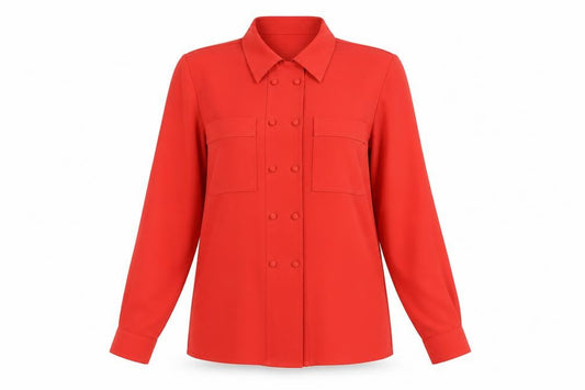Womens UK Size 8 Alexon Red Polyester Button-Up