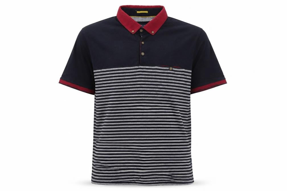 Ted Baker Men’s Black Striped Polo Shirt Size L Cotton Blend