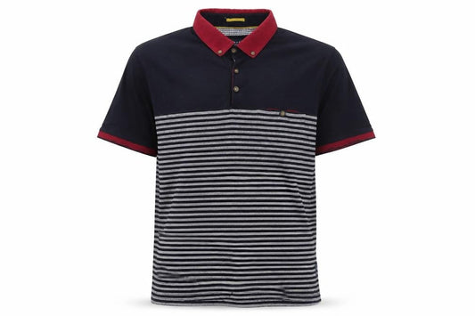 Ted Baker Men’s Black Striped Polo Shirt Size L Cotton Blend