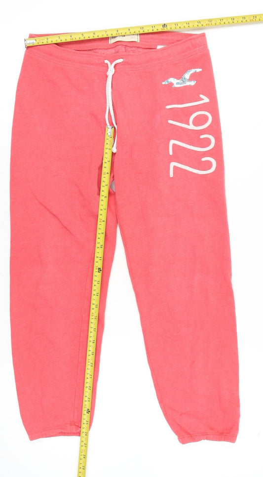 Hollister Womens Pink Sweatpants Joggers Size S Cotton Blend Lounge