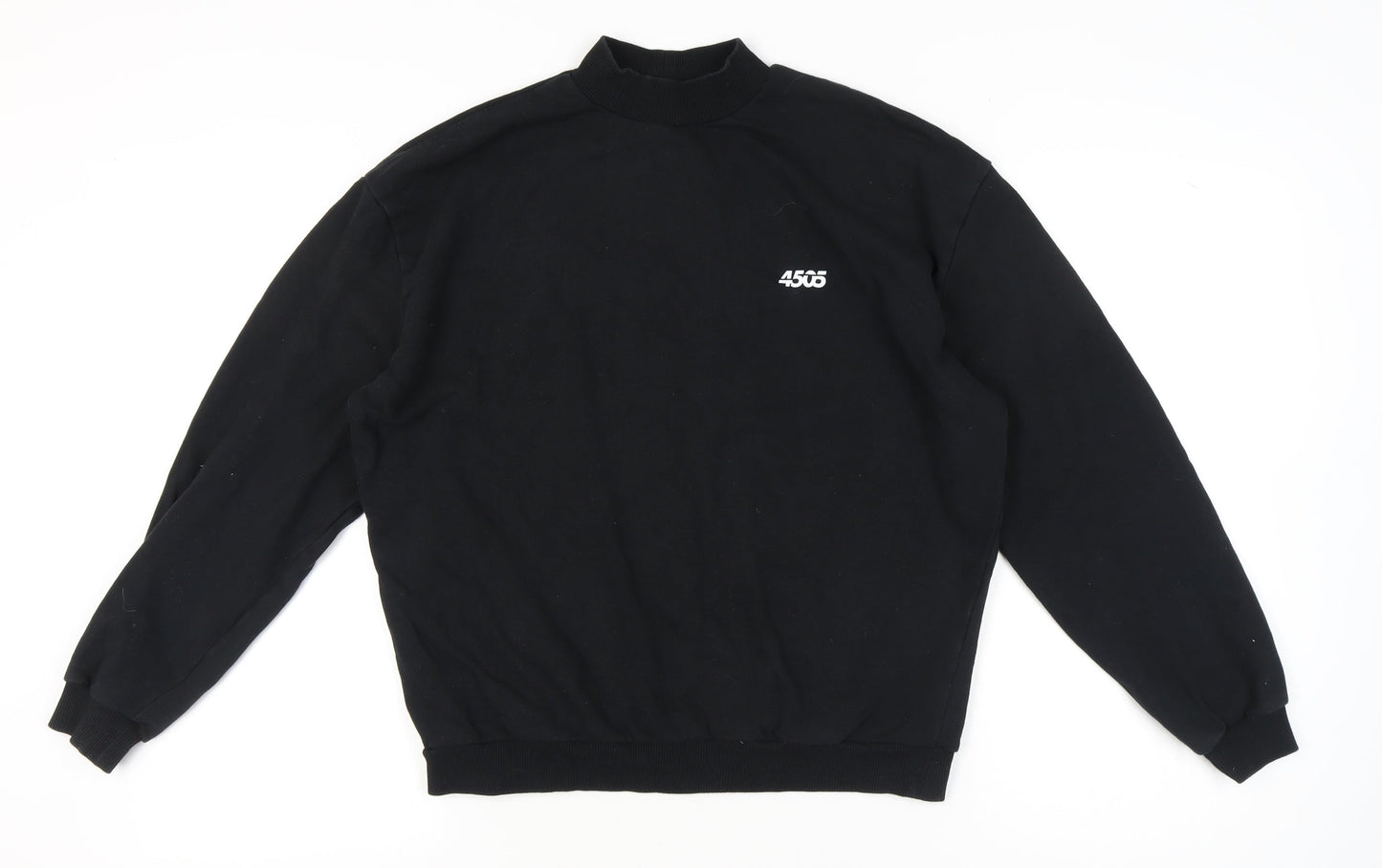 ASOS 4505 Women's Black Sweatshirt UK 8 Cotton Long Sleeve Crew Neck
