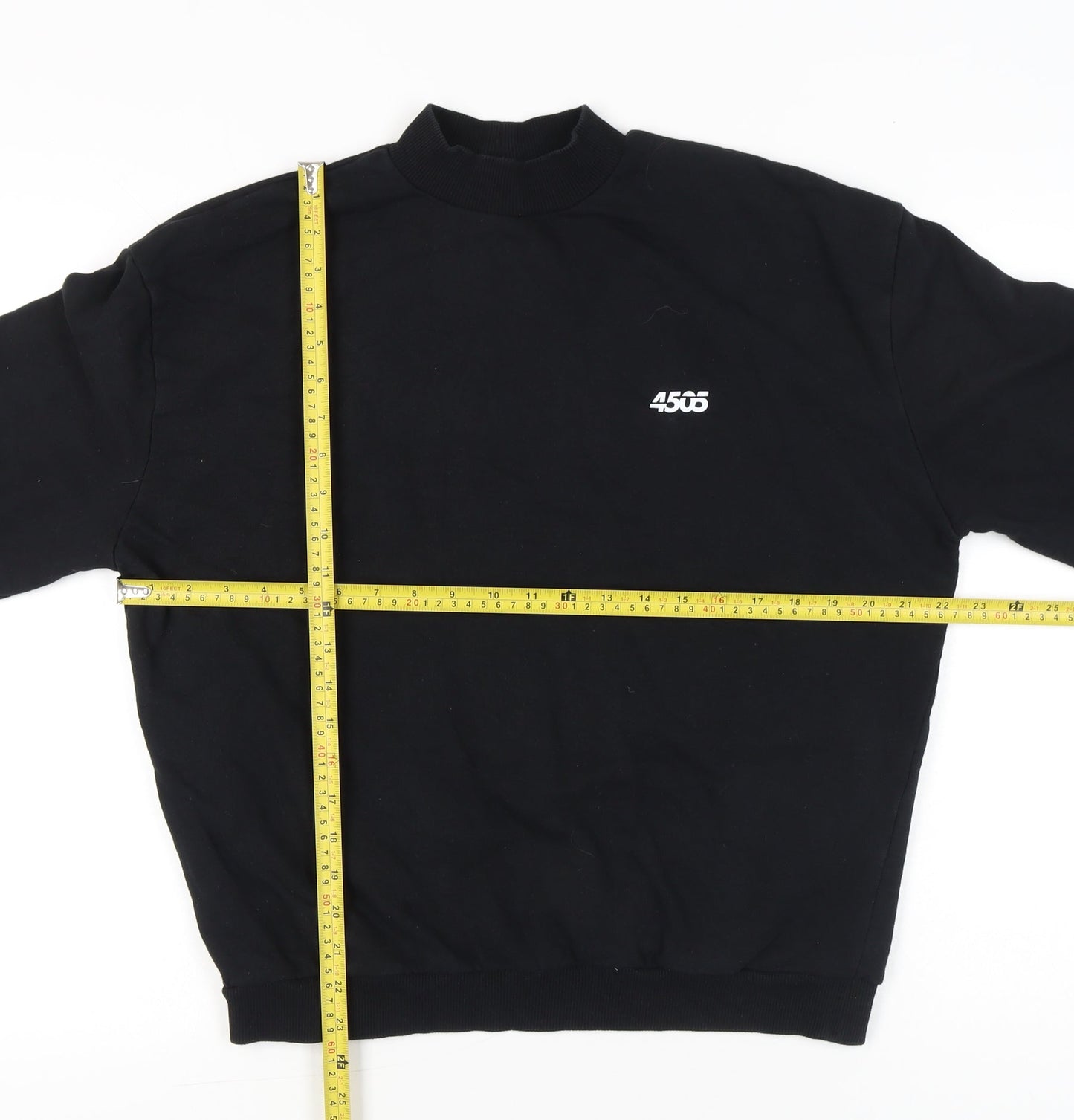ASOS 4505 Women's Black Sweatshirt UK 8 Cotton Long Sleeve Crew Neck