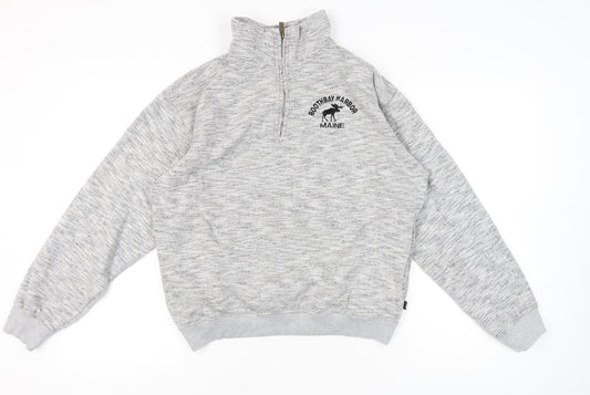 Rawwear USA Men’s Grey 1/4 Zip Pullover Sweatshirt M High Neck