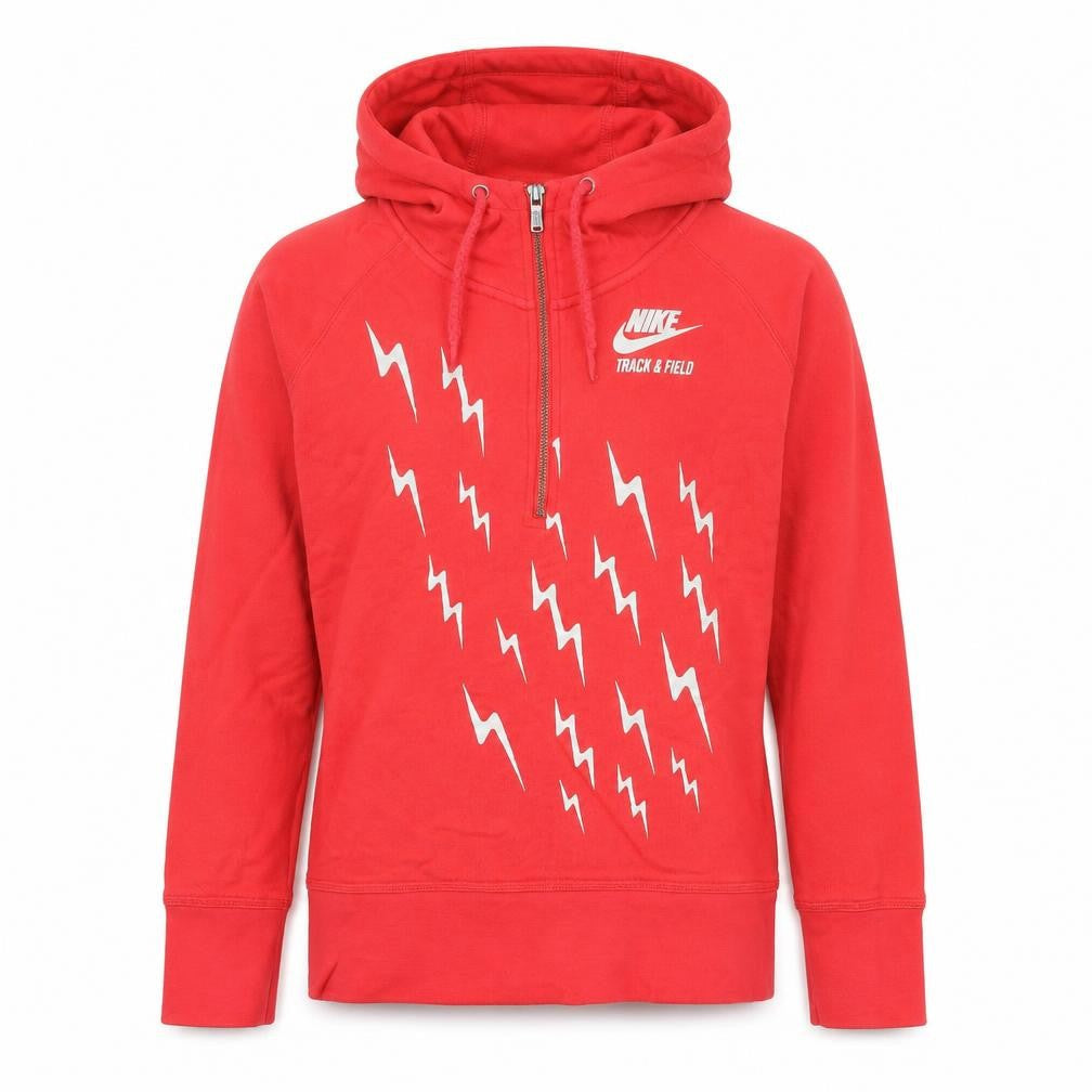 Womens UK XL Regular Nike Red Pullover Hoodie