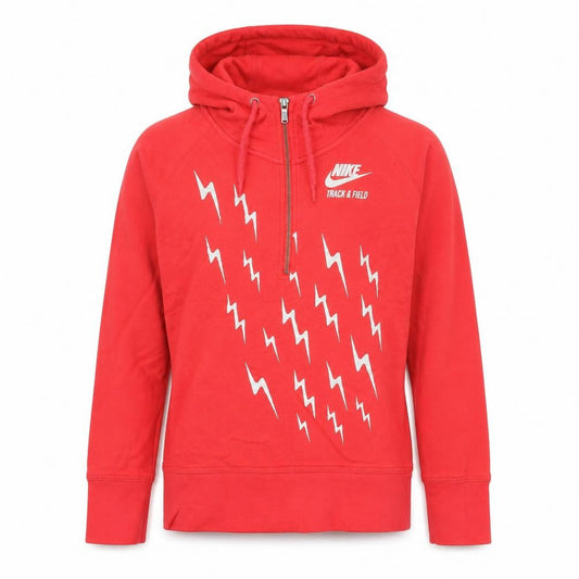 Womens UK XL Regular Nike Red Pullover Hoodie