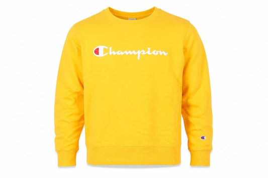 Mens UK M Regular Champion Yellow Pullover Sweatshirt