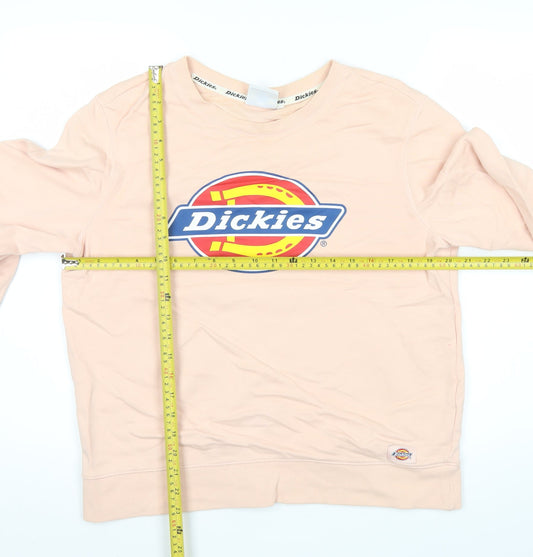 Dickies Womens Pink XL Logo Crew Neck Pullover Sweatshirt
