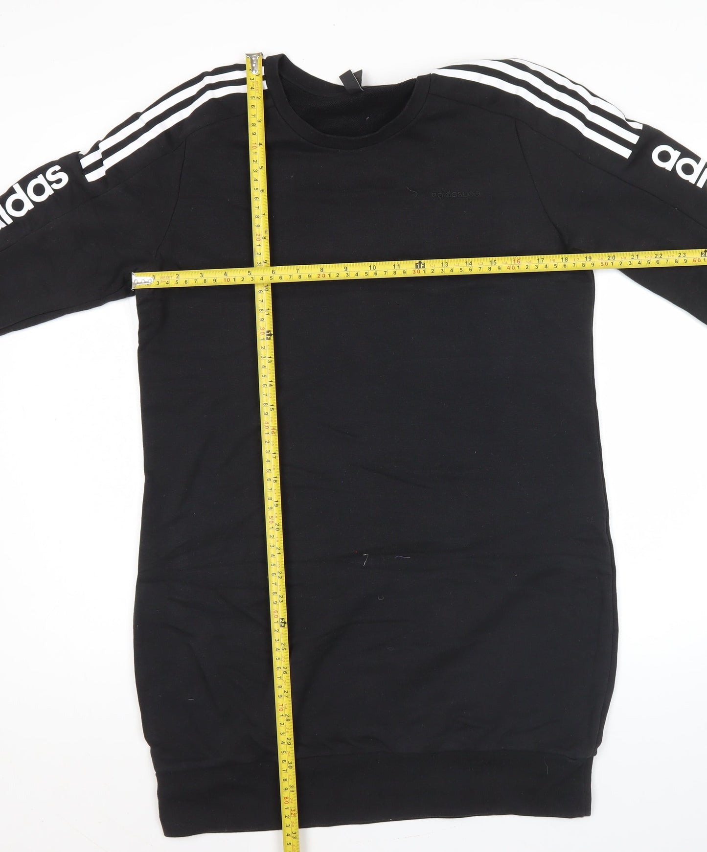 Adidas Women’s Black Tunic Sweatshirt Size 12 Logo Long Sleeve