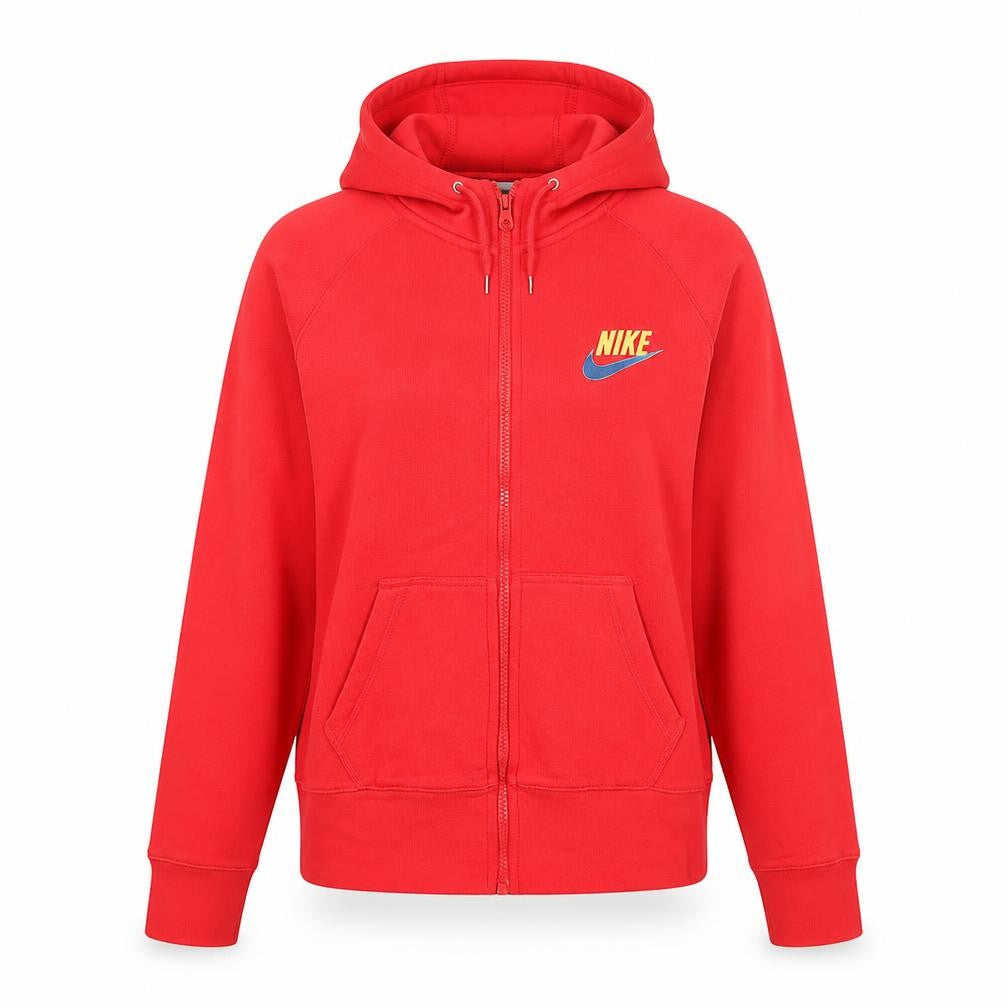 Womens UK XL Regular Nike Red Full Zip Hoodie