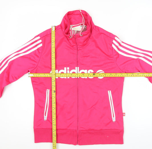 Adidas Women’s Pink Track Jacket Size 12 Full Zip Sportswear