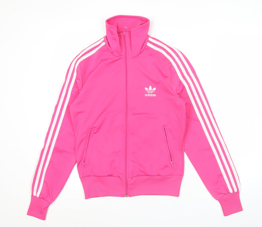 Adidas Women’s Pink Track Jacket Size 12 Full Zip Sportswear