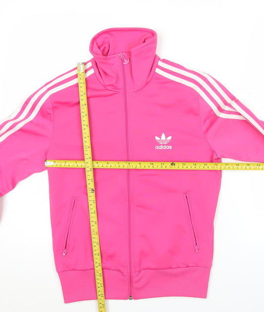 Adidas Women’s Pink Track Jacket Size 12 Full Zip Sportswear