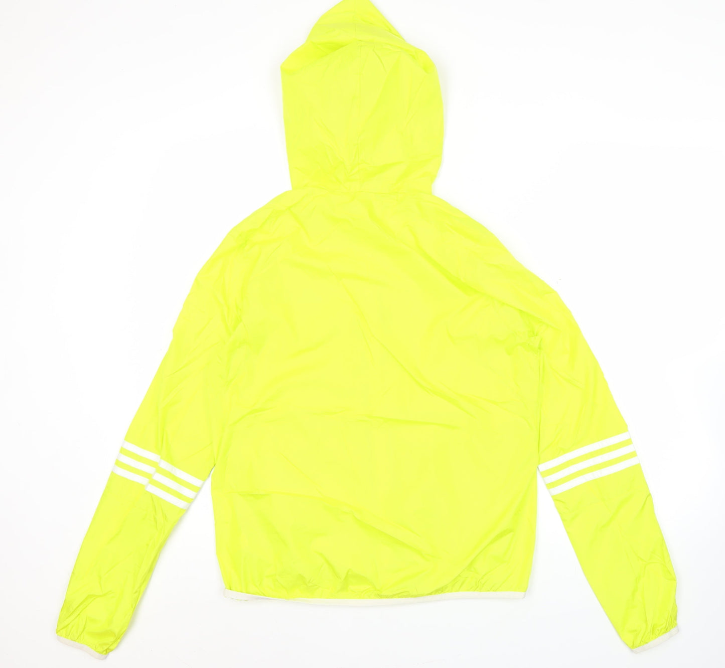 Adidas Women’s Yellow Windbreaker Jacket Size 10 Hooded Lightweight