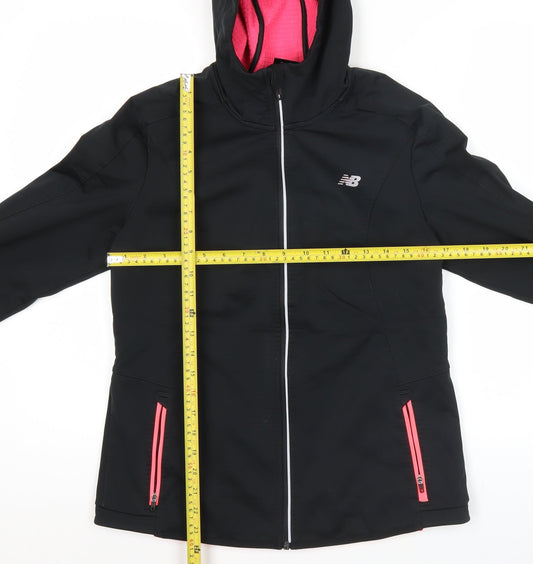 New Balance Womens Black Size 10 Softshell Hooded Windbreaker Jacket