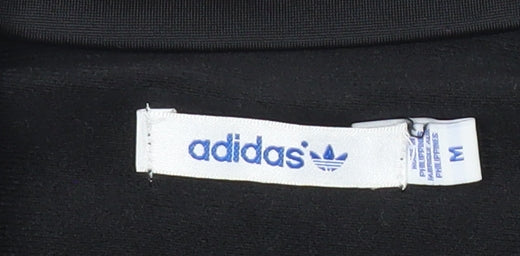 Adidas Women’s Black Track Jacket M Full Zip Sportswear
