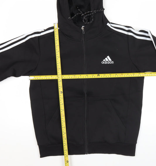 Adidas Mens Black Full Zip Hoodie L Climalite Sportswear
