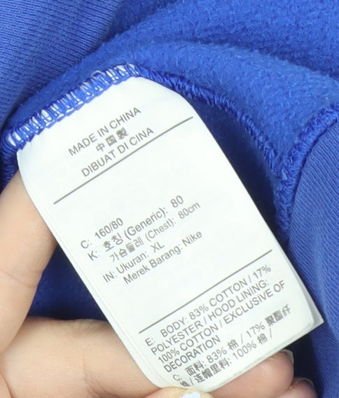 Nike LeBron Unisex Blue Full Zip Hoodie Size M Basketball Activewear