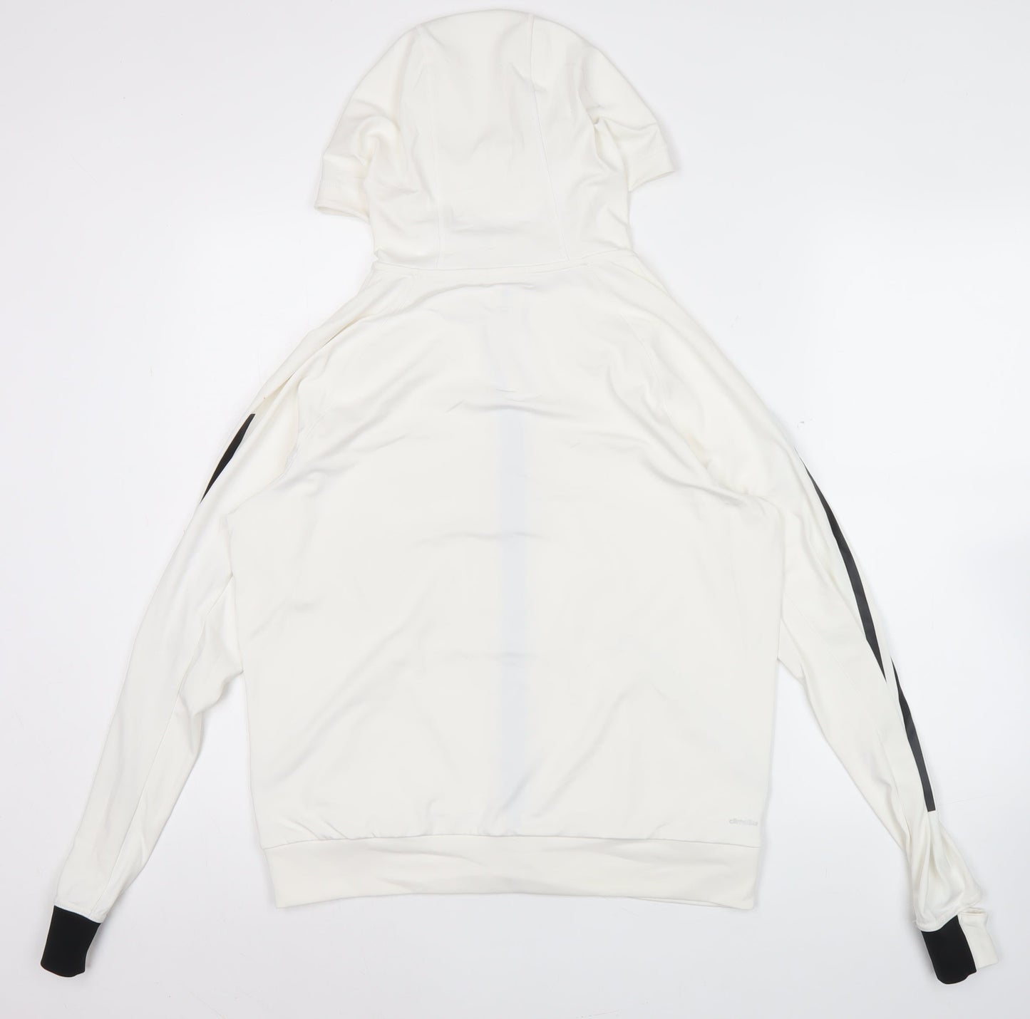 Adidas Women's White Full Zip Hoodie Size 12 Regular Fit Activewear