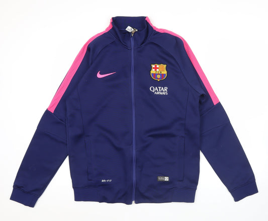 Nike FC Barcelona Men’s Blue Track Jacket L Full Zip Football
