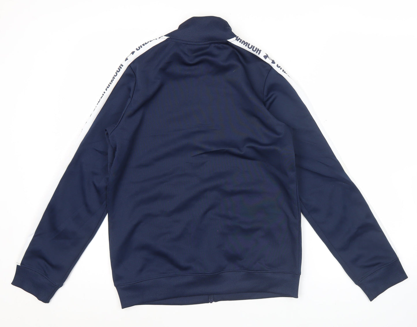 Under Armour Men's Blue Track Jacket M Polyester Full Zip Sports