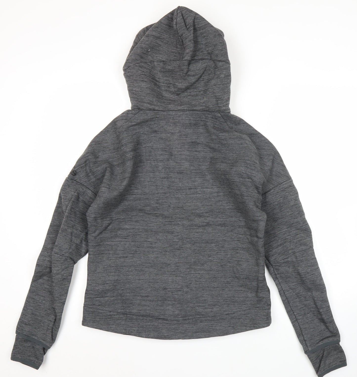 Adidas Womens Grey Full Zip Hoodie Size 12 UK Activewear