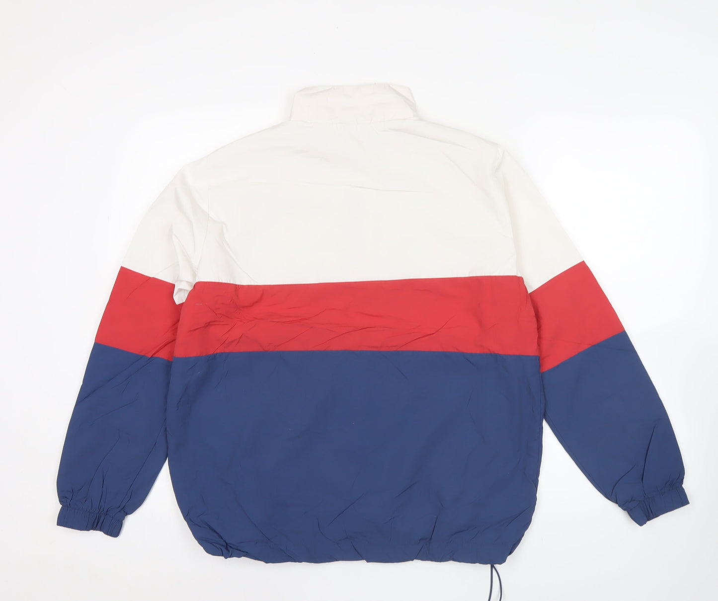Adidas Neo Men’s XS Colour Block 1/4 Zip Sweatshirt White Red Blue