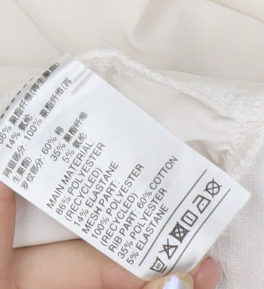 Adidas Womens Ivory Track Jacket Size 14 Full Zip Lightweight Sports