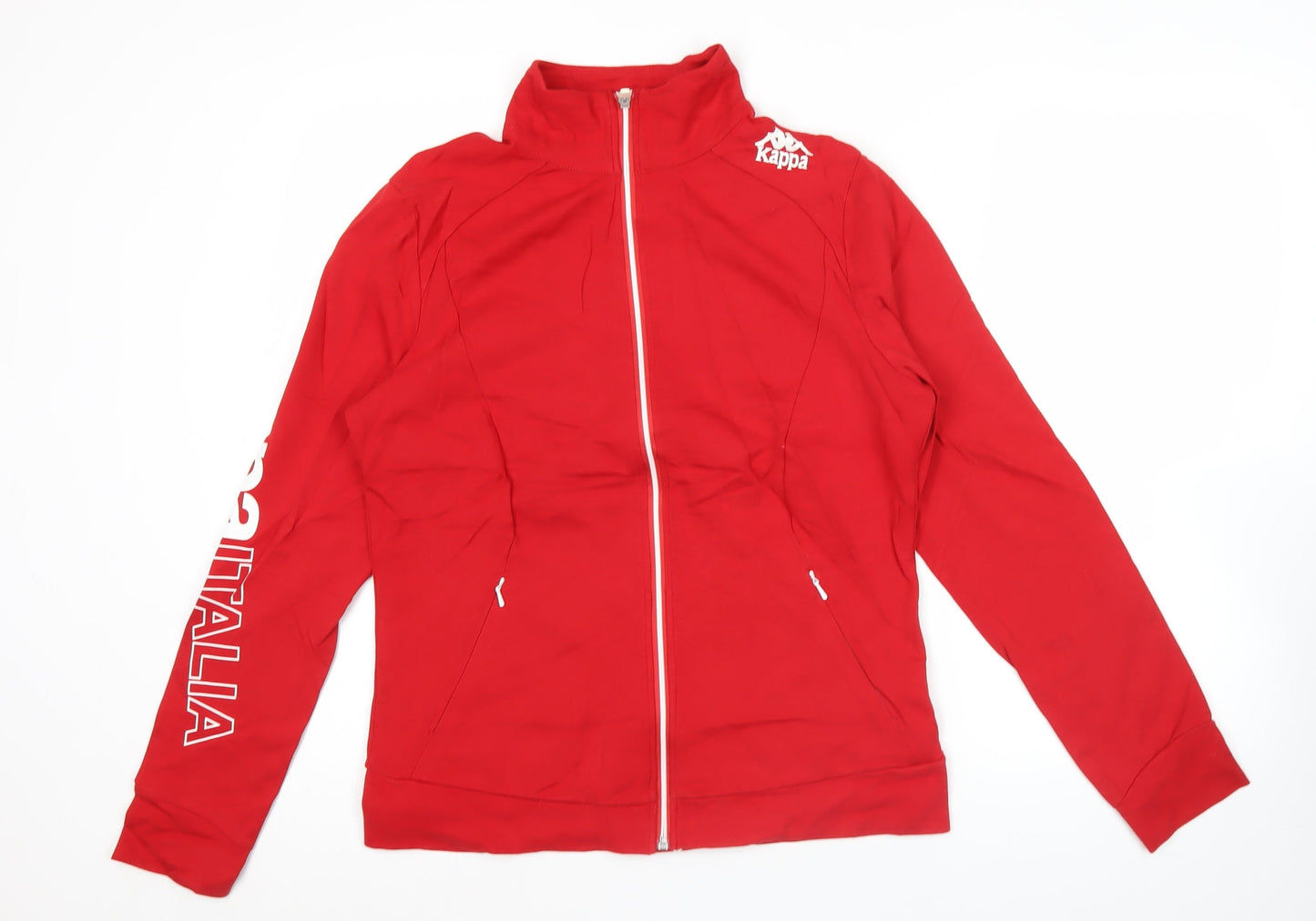 Kappa Womens Red Track Jacket Size 18 Full Zip Sportswear
