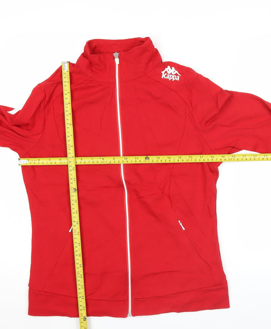 Kappa Womens Red Track Jacket Size 18 Full Zip Sportswear
