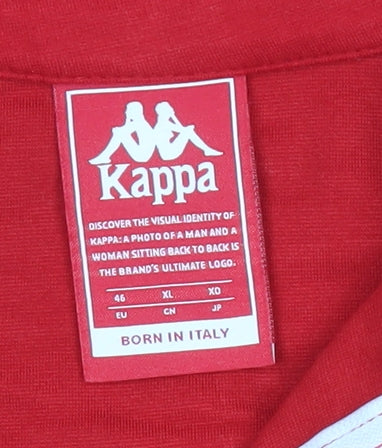 Kappa Womens Red Track Jacket Size 18 Full Zip Sportswear