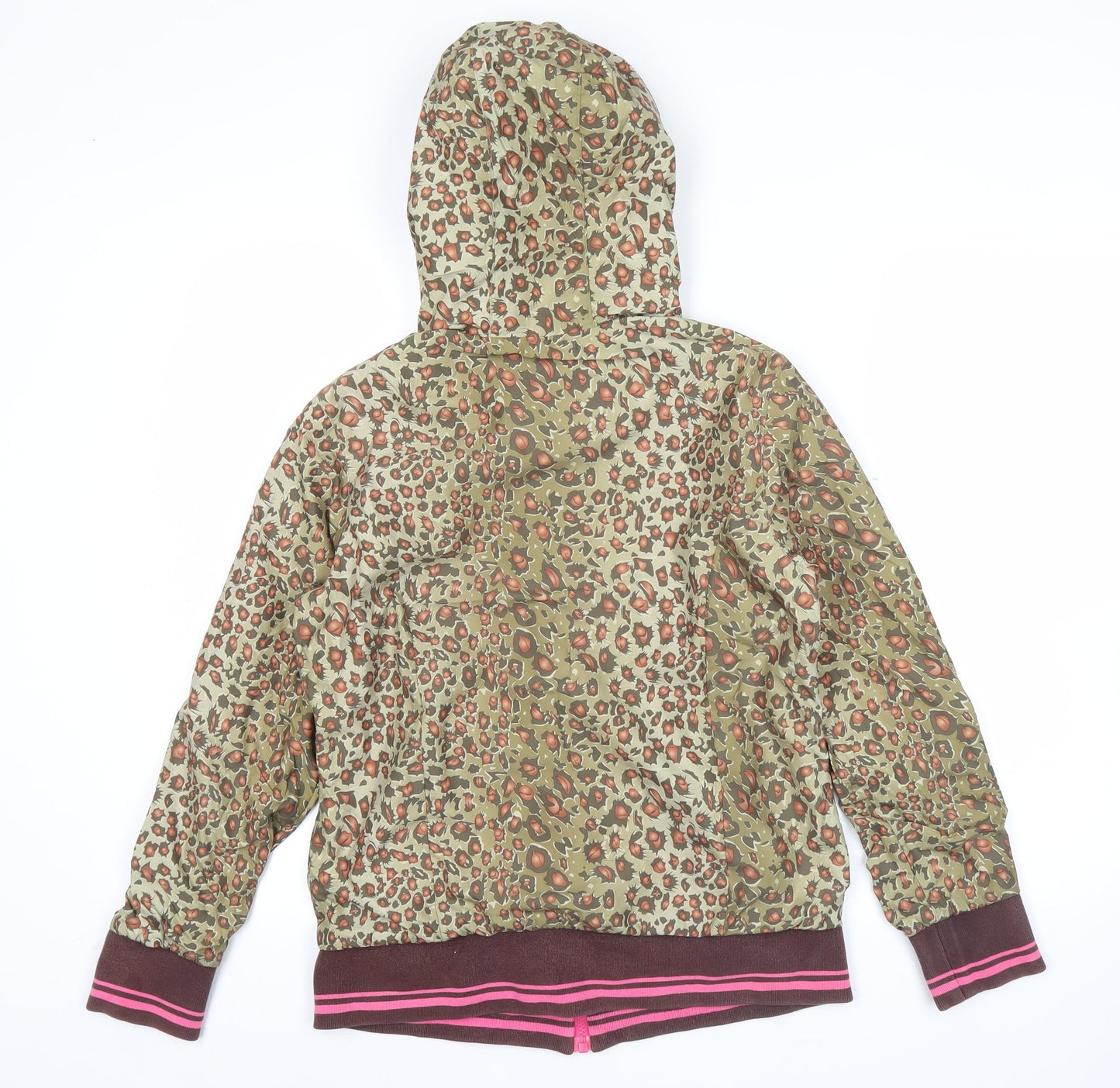 Adidas Womens Multicoloured Leopard Print Bomber Jacket Size 10