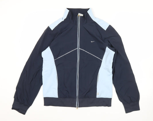 Nike Womens Blue Track Jacket Large Lightweight Full Zip Sportswear