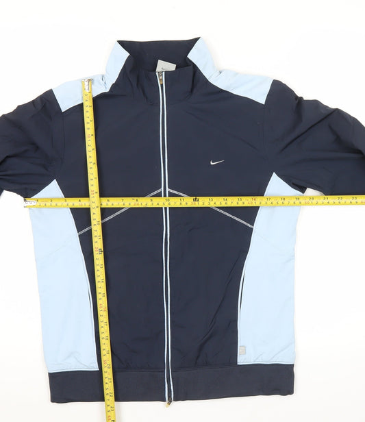 Nike Womens Blue Track Jacket Large Lightweight Full Zip Sportswear