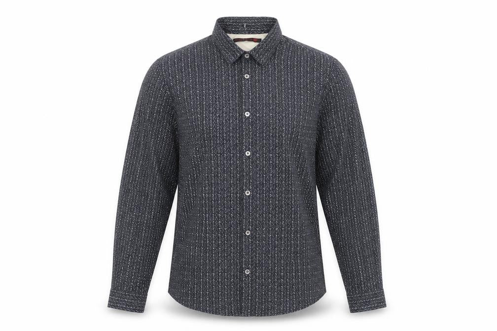 Levi Strauss Men's Blue Geometric Slim Fit Button-Up Shirt L