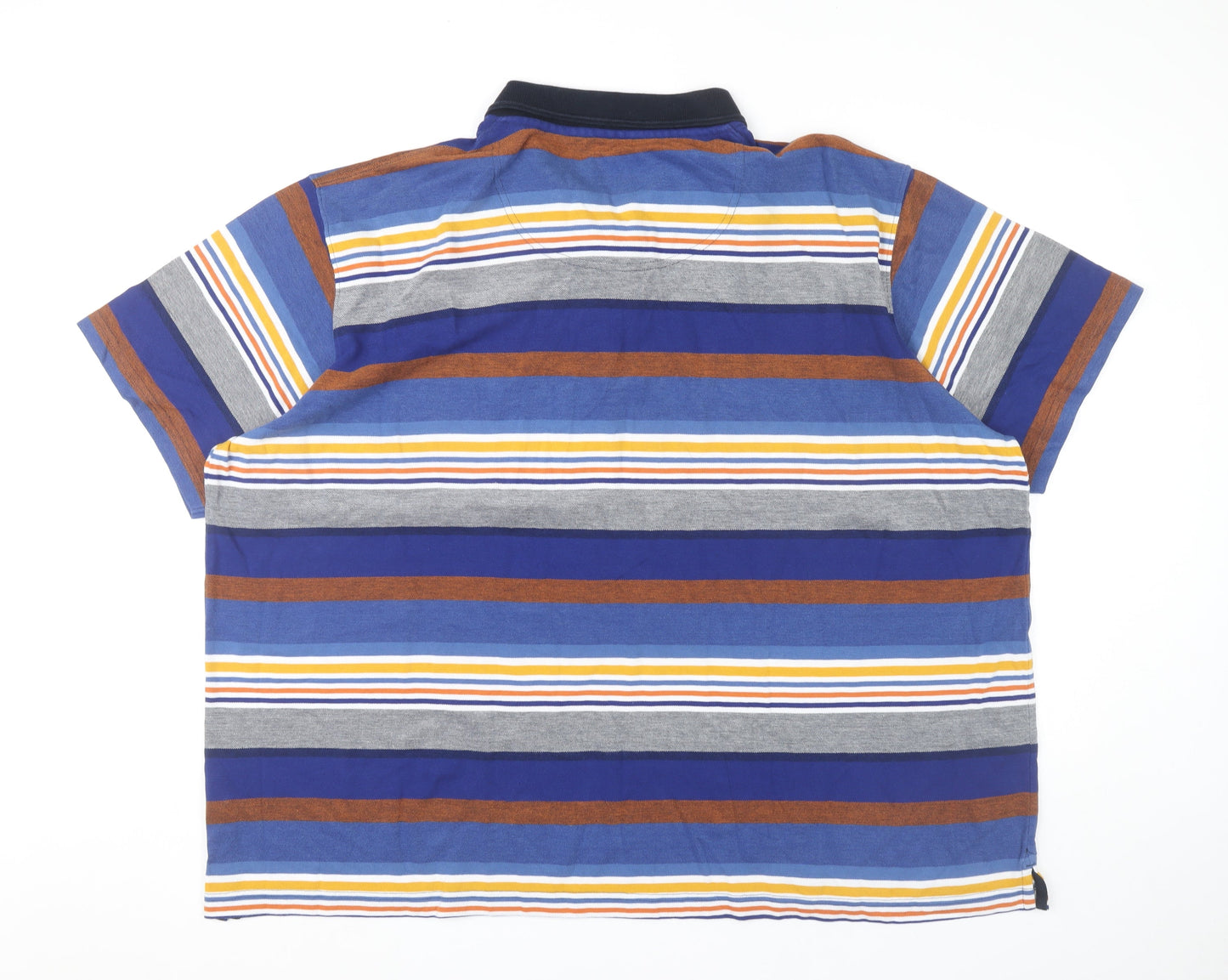 Guinness Men’s Multicoloured 5XL Cotton Striped Polo Shirt