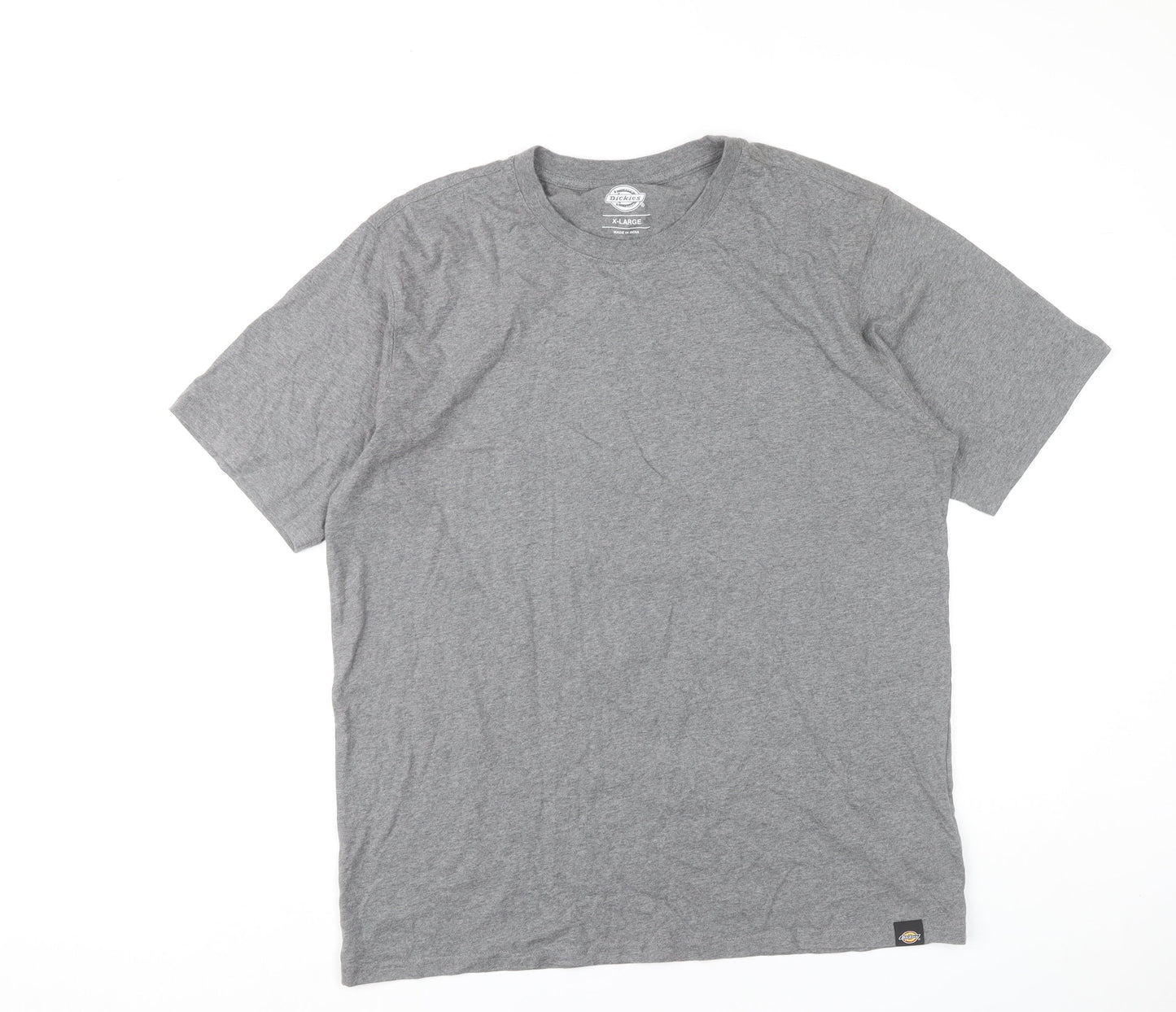 Dickies Men’s Grey XL Crew Neck Cotton Short Sleeve T-Shirt