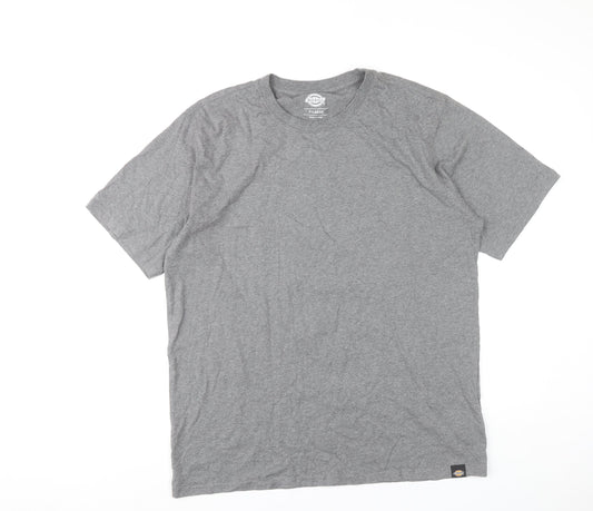 Dickies Men’s Grey XL Crew Neck Cotton Short Sleeve T-Shirt